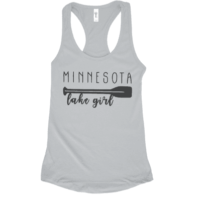 Minnesota Lake Girl Tank, Silver Gray www.mbpaperdesign.com