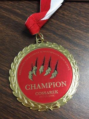 We designed and printed these medals for Westminster High School wrestling tournament !