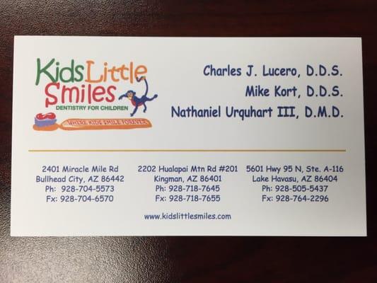 Business card- 3 locations