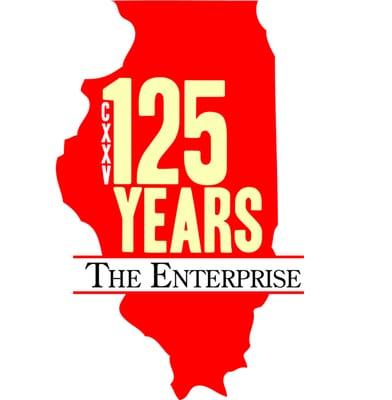 The Plainfield Enterprise 125th Anniversary logo.