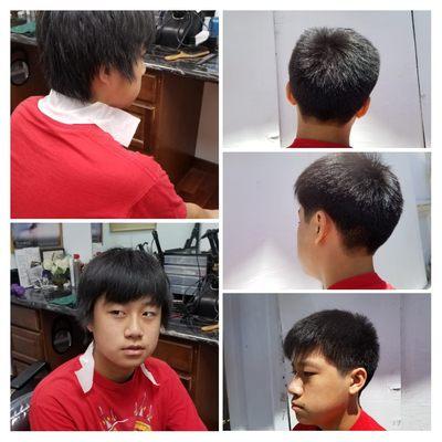 5 stars before n after shot boys hair cut