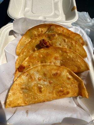 Tacos de Canasta - order of 4, $12.50 a/o 05/2024. Warning, they're greasy by nature.