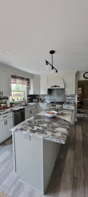 LVP flooring installed in kitchen remodel project!