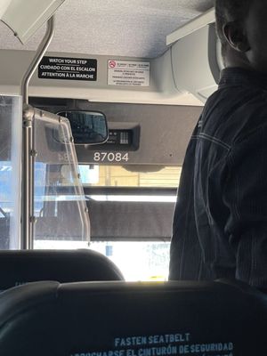 Driver was trying to rush to get to Atlanta by 2:30. The other guy is the cop taking our date of birth.