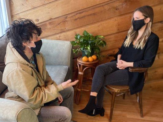 Masked life coaching session