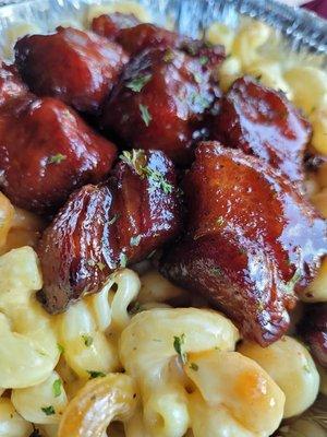 Smoked pork belly Mac & cheese