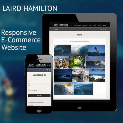 E-commerce site for legendary surfer Laird Hamilton