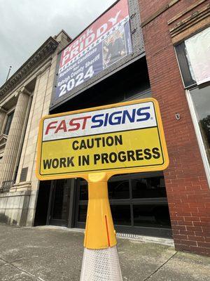 Making a statement on Main Street!  FASTSIGNS proudly completes a massive campaign sign installation in Beckley. Get ready to turn heads!