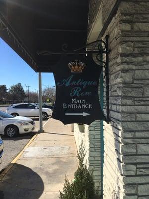 Parking in front conveniently in a building with other design & antique stores.