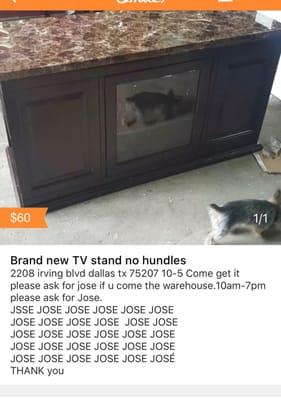 These are pics that are up on 5 miles with only address, time and ask for Jose!!? Why is there a dog lose not sure..