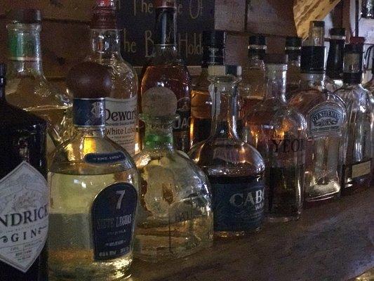 Top-shelf liquors and local distilled spirits