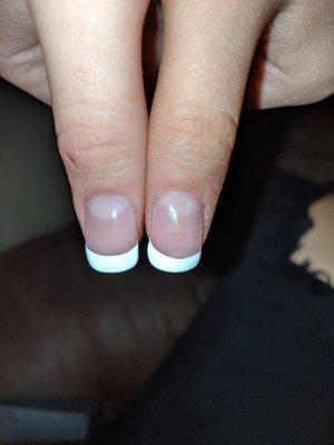 Terrible manicure. I needed these done for a wedding. I requested a refund because of how terrible they look. They refused.