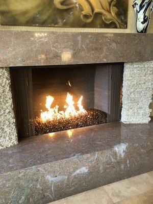 One of two fireplaces done by Roy. SO HAPPY!