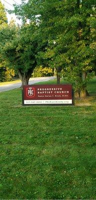 Church entrance sign