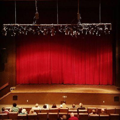 Inside Gaslight Theatre's auditorium.  The theatre holds 240 and can be rented for events.  Call 580-234-2307 for more information.