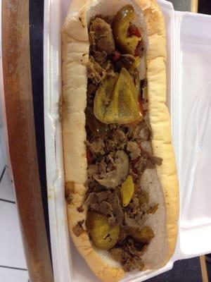 Hot Pepper Cheesesteak.