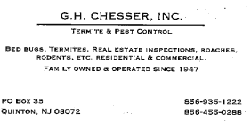 G H Chesser Termite & Pest Control Inc