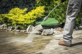 Brick walkway, cleaning