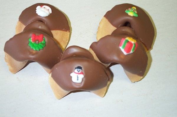 Holiday fortune cookies. Fortune can be customized.