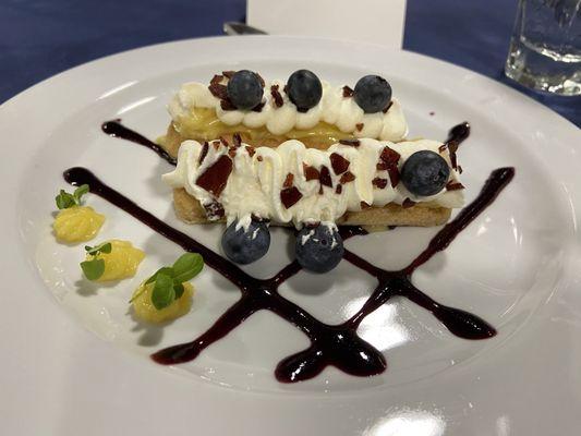 AACT Prostart Culinary Dinner April 2024- blueberry limoncello tiramisu