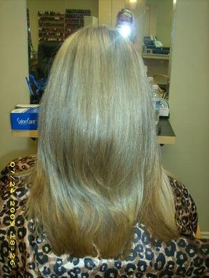 FULL WEAVE BLONDE WITH A BROWN LO-LITE