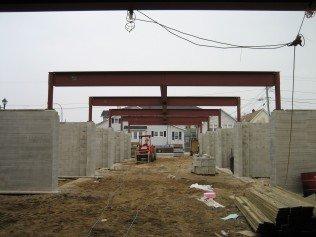 Structural steel in place, ready to begin 2nd floor. Seaside, NJ