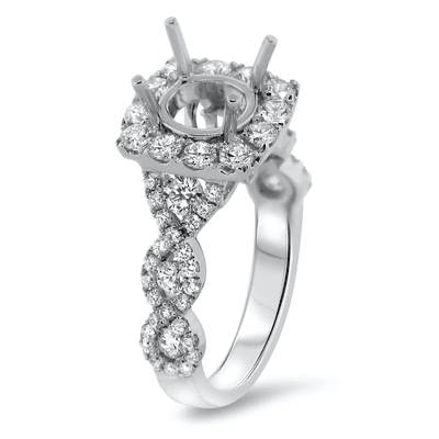 Halo Custom Engagement Ring from Aura Diamonds at  www.aura.diamonds