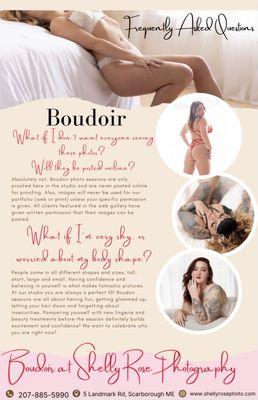 Frequently Asked Questions...  #boudoir #shellyrosephoto
: (207) 885-5990
 www.shellyrosephoto.com