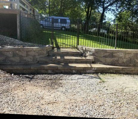 Custom steps installed to bring this homeowners outdoor living space to life.