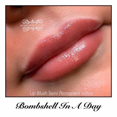 Lip Blush semi-permanent tattoo (adds a natural flush of color) as well as defines and enhances your natural beauty.