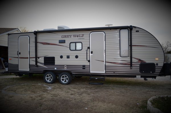 2017 Forest River Cherokee Grey Wolf 23DBH AKA Grace. Sleeps up to 8 people, 1 slide out, bunkhouse and much more. Book now!