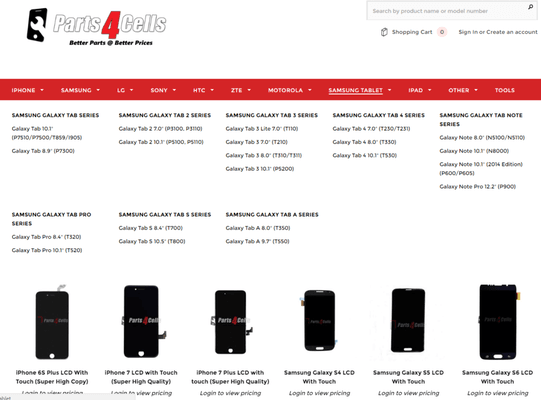 Cellphone parts website. www.parts4cells.com