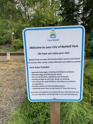 Park rules.