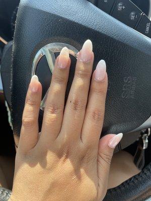 French tip with chrome overlay