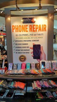 Come visit us at FASHION SQUARE MALL right INFRONT OF BUILD-A-BEAR Workshop for your Cellphone/Tablet Repair needs as well as Accessories.