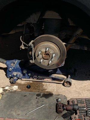 The repaired rear axle