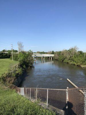 Looking downstream from the dam