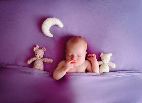 Newborn baby girl sleeping