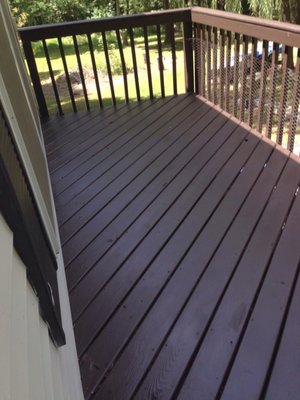 Deck staining