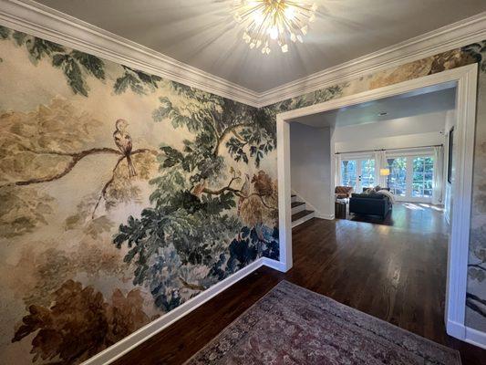 Need to spruce up your entry way? Wallpaper just might do the trick!