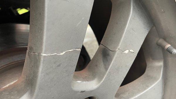 Cracked wheel