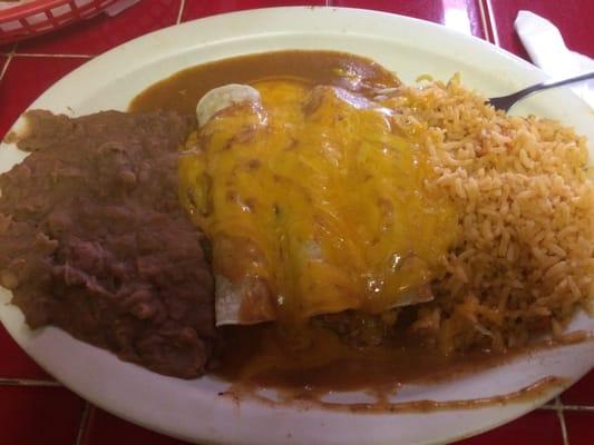 Chicken enchiladas plate