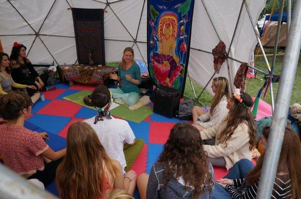 "Intro to Healing Miracles" workshop at the Whole Earth Festival, Davis, California, May 2016