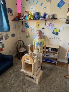 look what i built with blocks my castle cool huh?