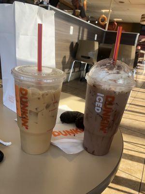 New blueberry iced coffee and coco moco