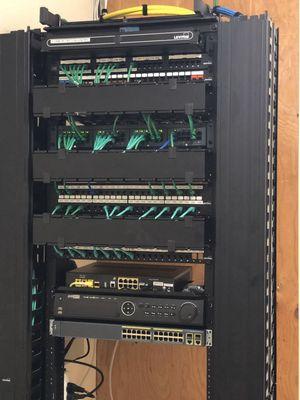 Network cable and rack install, IP office telephone system installation