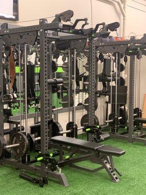 Power racks for all your traditional weight lifting needs.