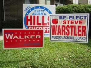 Yard Signs, Political Signs; make your lawn a statement!