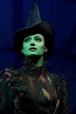 Jackie Burns as Elphaba in WICKED.  Photo by Joan Marcus.