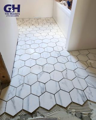 Bathroom Tile Installation: In the works!